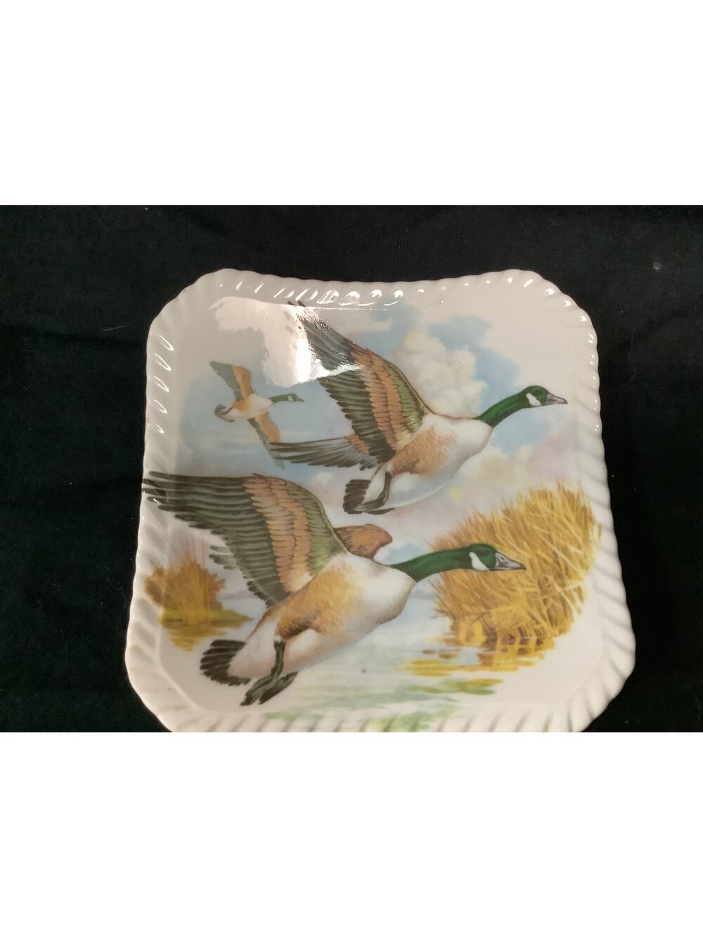 Royal Adderley Flying Ducks Bone China Trinket Dish England 4"